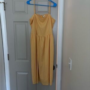 NWT Goodthreads Light Yellow Spaghetti Strap Dress size XL